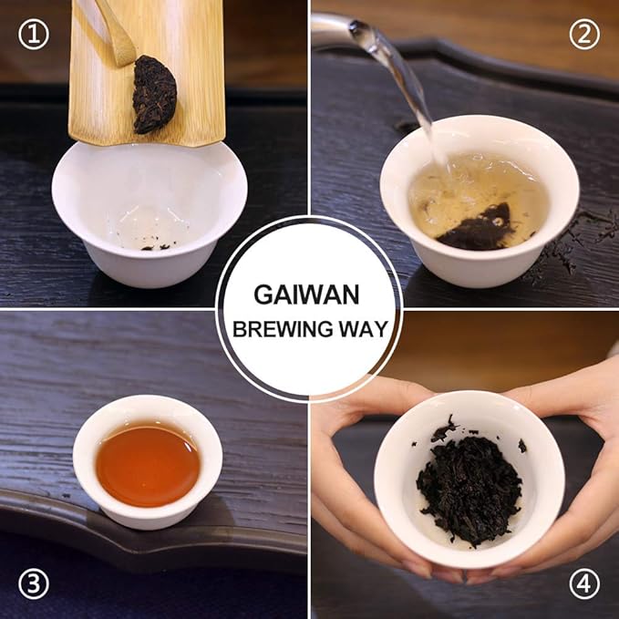 LWXLJMJZC－(24 Cakes-96 Cups) Pu-erh Tea in Bamboo Leaf Tube -Ripe Puerh Tea Cake -Easily Divided into Halves or Quarters-Shu Puer Tea-Ripe Puerh Tea Mini Cakes (200g/7.1 oz)