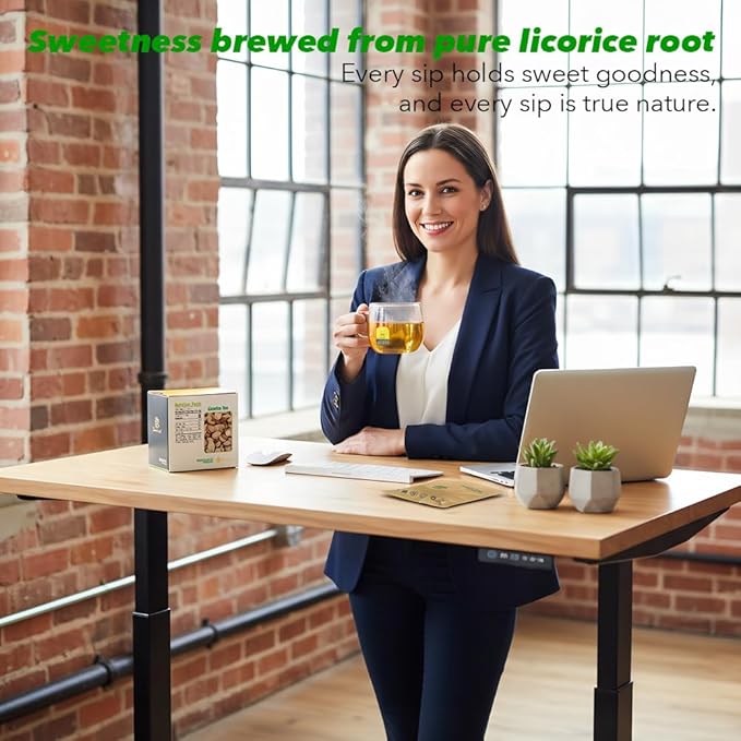 Soilmount Licorice Tea (Gan Cao/甘草)| Natural Herbal Drink | 18 Bags per Box, Soothing & Relaxing, Perfect for Daily Enjoyment