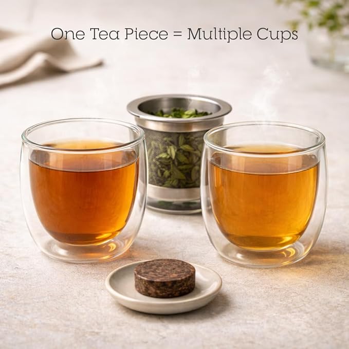 Raw Sheng Pu-erh Tea, Classic Aged Fermented Puerh Tea Cake, 20ct Chinese Sheng Pu'er 40+ Cups Of Tea