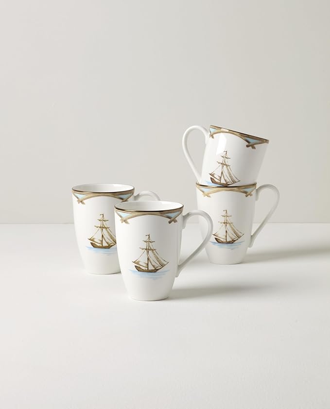 Lenox 897269 British Colonial Tradewind Mugs, Set of 4