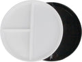 2Pack 9 Inch Portion Control Plates, Divided Plates for Dinner, Round Bariatric Dinner Plate for Adults, Dishwasher & Microwave Safe (Black White)