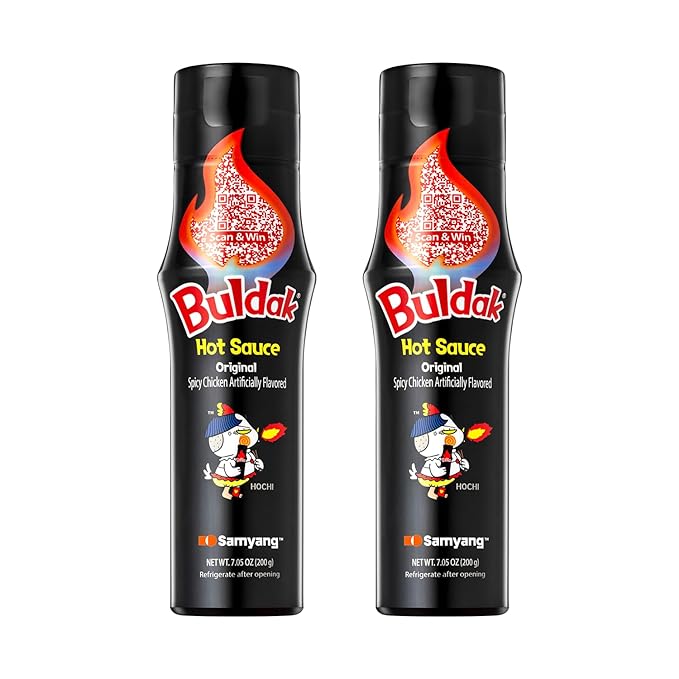 Samyang Buldak Korean Spicy Hot Chicken Sauce Original Flavor Authentic Korean Sauce for Ramen Noodles Rice and Cooking 5.57 fl oz (Pack of 2)