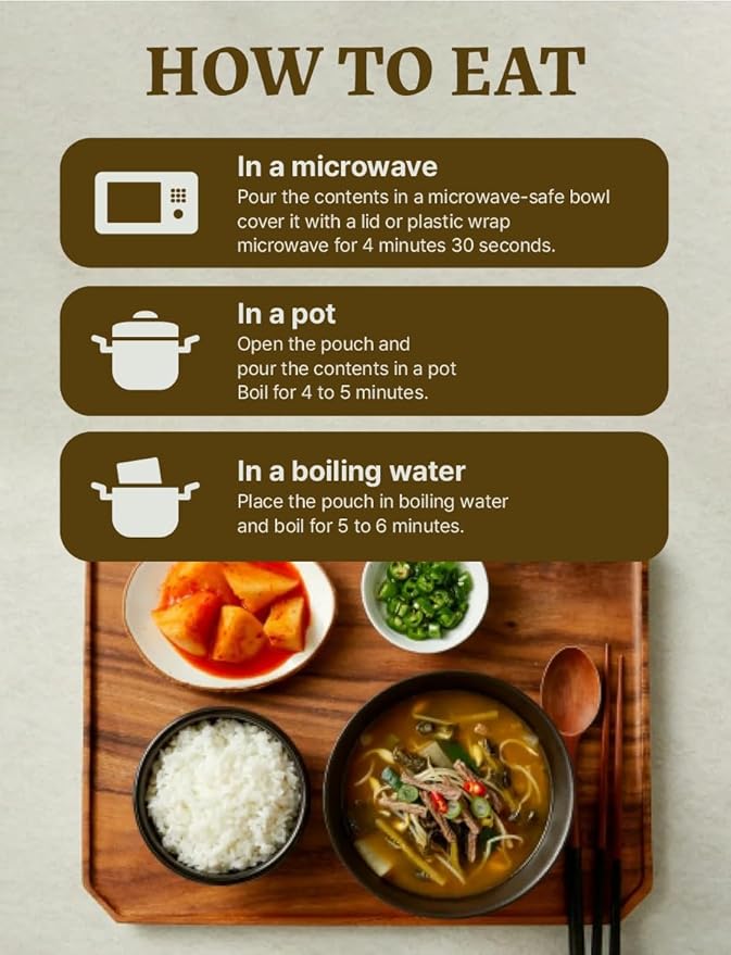 [Upgrade ver.]Korean Soybean Soup with Radish Greens (Jangteo Guk), Ready-to-Eat Traditional Korean Stew, Rich Doenjang Flavor, Heat & Serve Meal 비비고 시래기듬뿍 장터국 Easy To Cook Meal Kit 500g/17.6 Ounce (2 Pack)
