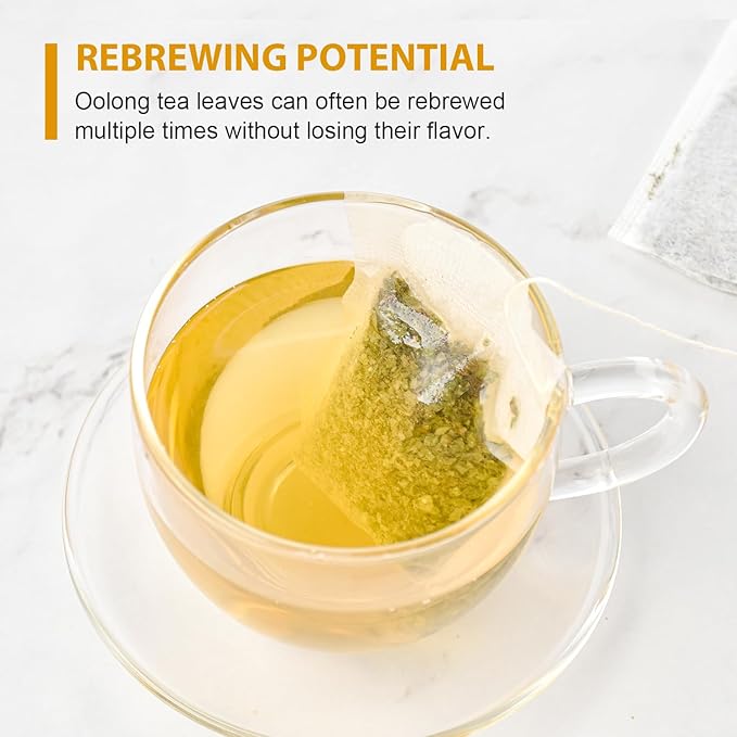 Soeos Organic Oolong Tea, 100 Tea Bags, Low Caffeine, Hot and Cold Brew, Fresh and Healthy Oolong Tea, 6.3 Ounce