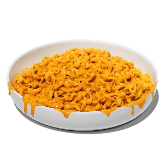 Maruchan Ramen Sweet Cheese, Saucy Noods – Wide Noodles with Creamy Cheddar Sauce, Bold Korean-Inspired Flavor, Made in USA – 3.23 Oz. (20 Pack)