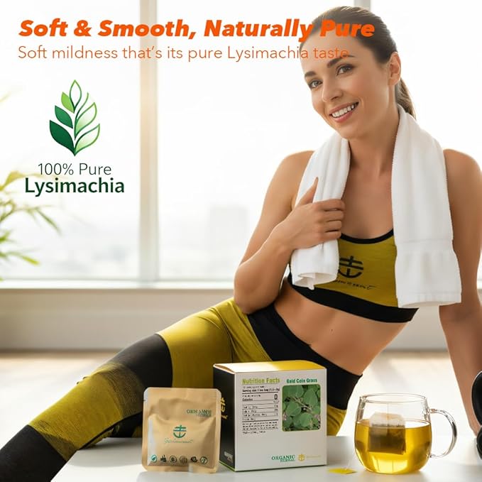 Soilmount - Lysimachia Tea - |Gold Coin Grass|Kidney Health|jinqiancao|金錢草/금전초| - Pure Herbal Tea - Natural, Organic, Non-GMO, Clean Ingredients, Caffeine Free (18 Tea Bags, Box 1)