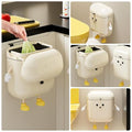 UFORU 3.2gal/12L Compost Bin Kitchen for Counter Top or Under Sink, Plastic Hanging Trash Can with Lid, Wall Mounted Garbage Can for Bathroom, Office, RV