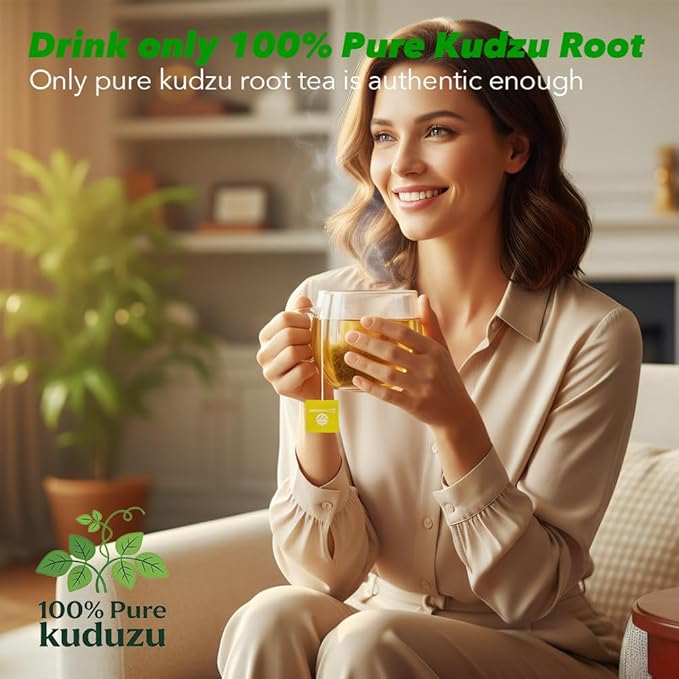 Soilmount Kudzu Root Tea | Herbal Tea | Ge gen cha - 18 Tea Bags per Box, Naturally Sweet, Perfect for Daily Enjoyment
