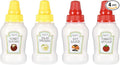 Jspupifip Mini Ketchup Bottles with Sturdy Screw Cap, 25ml Mini Condiment Squeeze Bottles Portable Honey Sauce Salad Dressing Dispensers Jars Containers for Adults Lunch Box (4)