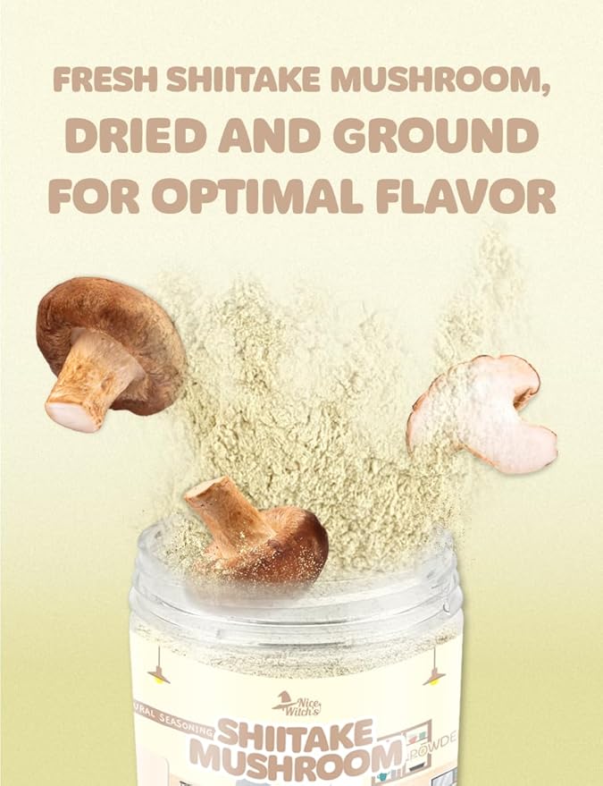 Premium Korean Shiitake Mushroom Powder 100g, 100% Pure, Natural Umami Seasoning, No Additives, Rich Flavor Booster for Soup, Broth, Stir-Fry