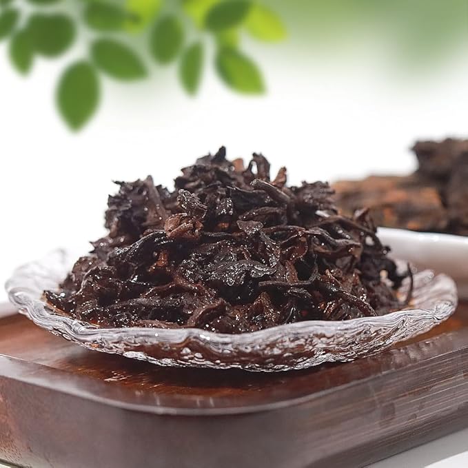 LWXLJMJZC－2013yr Yi Wu Ripe Puerh Tea Cake -150（Cups) Shu Puer Tea - Aged Fermented Cook Pu erh -Black Pu'erh -Yunnan Chinese Pu er Cake - 357g/12.6oz