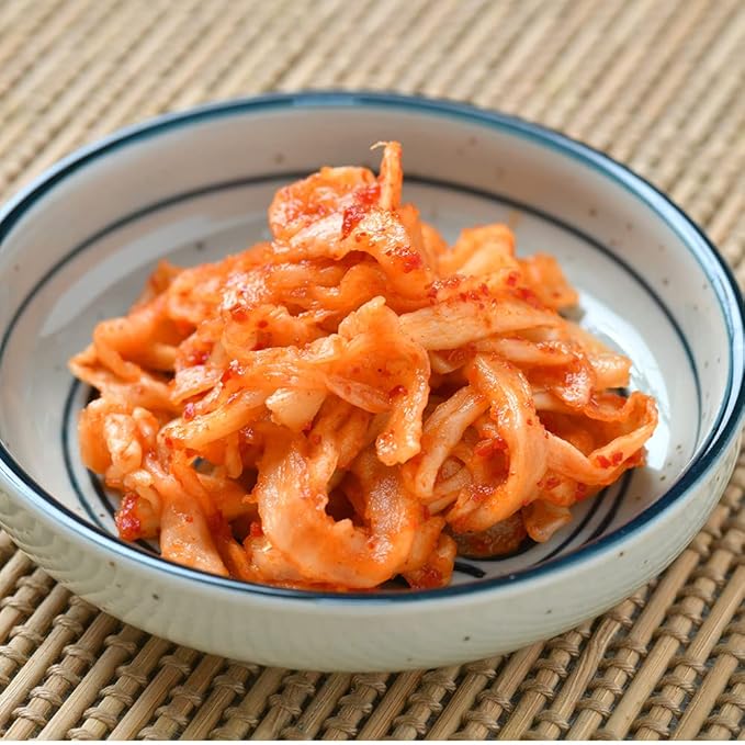 MICHIMOTO FOODS Kimchi Daikon Radish 2.8 oz (80 g) Mild & Crispy, Japanese Fermented Pickles, with No Artificial Colors or Preservatives Added
