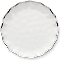 Regency Silver 9-Inch Porcelain Salad Plates – Set of 4 Elegant Silver-Trimmed Plates – Perfect for Appetizers, Salads & Desserts – Durable, Dishwasher-Safe Tableware for Everyday & Formal Dining