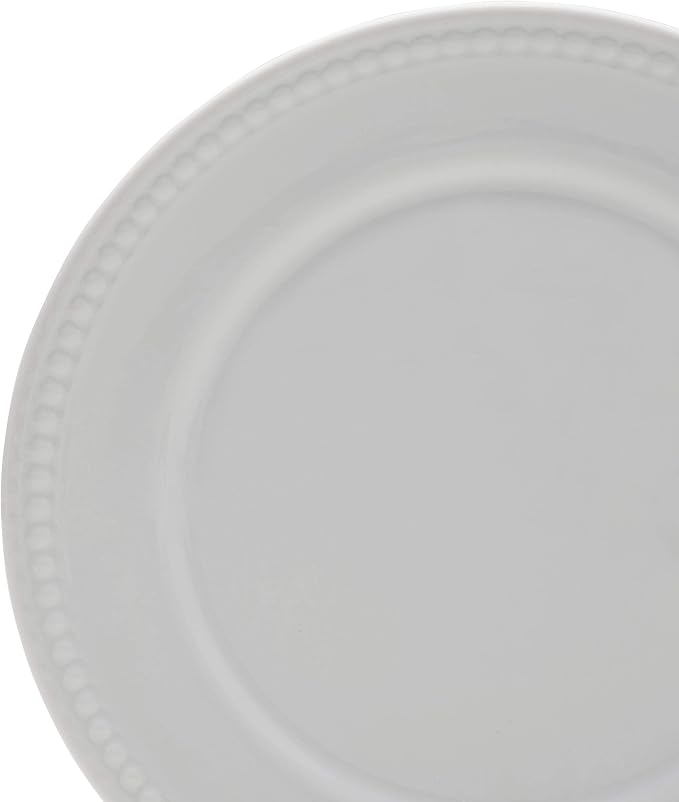 Everyday White Beaded Set of 4 Salad Plates