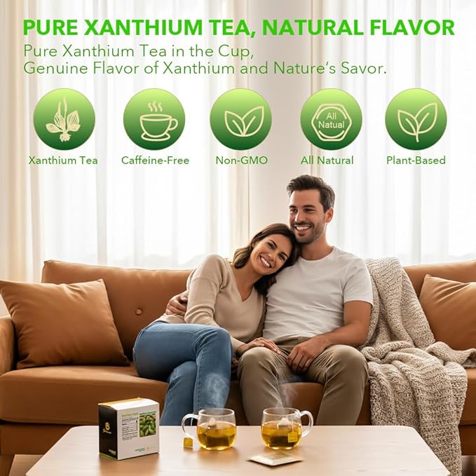 Soilmount - Cocklebur Tea - |Xanthium Strumarium|苍耳|Canger| - Pure Herbal Tea - Natural, Organic, Non-GMO, Clean Ingredients, Caffeine Free (18 Tea Bags, Box 1)