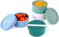 Finorder 4 Pack 5oz Silicone Food Containers, Baby Snack Storage Containers with Airtight Lids,Meal Prep Lunch Bento Box Freezer Dishwasher Safe for Daycare, School, Kids