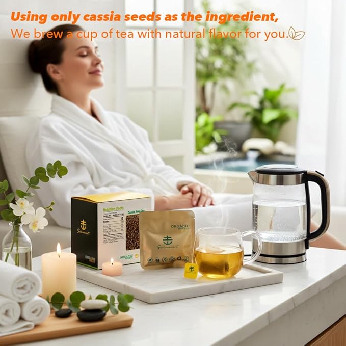 Soilmount - Cassia Seed Tea - |Senna Seeds|jue ming zi|决明子| - Pure Herbal Tea - Natural, Organic, Non-GMO, Clean Ingredients, Caffeine Free (18 Tea Bags, Box 1)