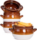 Vumdua French Onion Soup Bowls with Handles, 28 oz Ceramic Soup Crocks Oven Proof Soup Bowls for Chilli, Cereal, Pot Pies - French Onion Soup Crocks, Oven, Broil & Dishwasher Safe, Set of 4