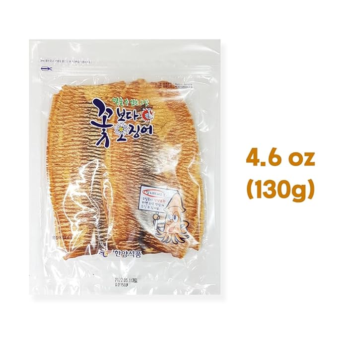 K-Herb – Korean Squid Flavorful Grilled Soft Butter Korean Dried Squid 꽃보다 오징어 (Dried Squid Soft (4.6 oz))