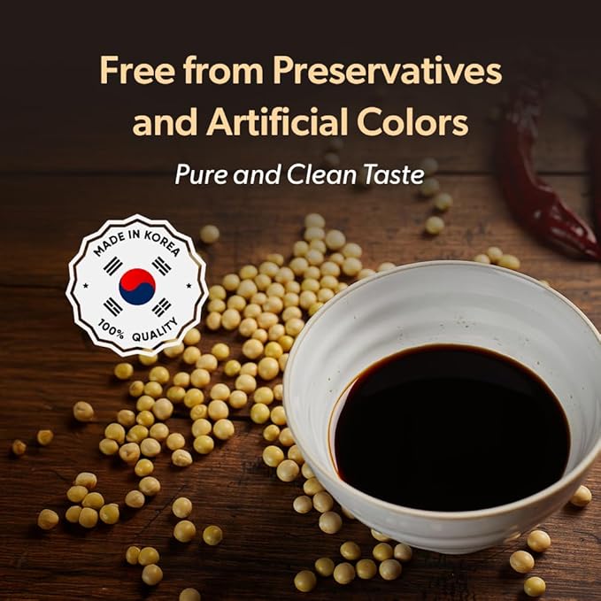 HELLO KFOOD JEONSUYEON Korean Fermented Soy Sauce Ganjang 한국산 간장 360ml (12.2 fl oz) - Made with 100% Korean Ingredients