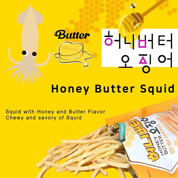 K-Herb Dried Squid – Korean Squid Flavorful Grilled Soft Butter Korean Dried Squid (Butter Squid 3Pack)
