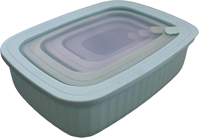 Set of 4 BPA Free Food Storage Containers with Vented Lids Assorted Sizes, Microwave & Freezer Safe, Leftovers, Meal Prep, Fridge Organization Dry Grains Storage (Multi)