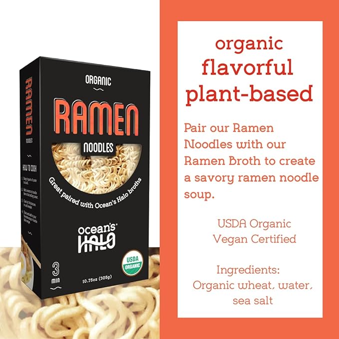 Ocean's Halo, Organic Ramen Noodles, Vegan, USDA Organic, 8.4 Ounce