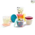 Babymoov Baby Food Jars, Set of 6 (8oz Each) Storage Containers, BPA-Free Leakproof Silicone Lids, Microwave, Freezer & Dishwasher Safe, Perfect Meals & Snacks, Baby Registry Essential
