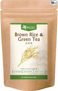[Onkatsu Farm] Pure Genmai Brown Rice Tea with Green Tea - Caffeinated - 50 Count Pyramid Tea Bags - Japanese Tea Made In Japan