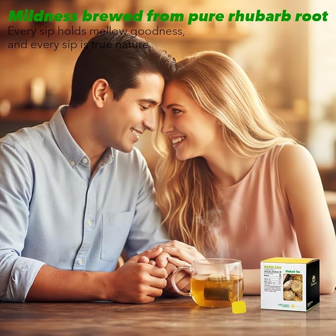 Soilmount - Rhubarb Tea - |Rhubarb Root|da huang|大黄| - Pure Herbal Tea - Natural, Organic, Non-GMO, Clean Ingredients, Caffeine Free (18 Tea Bags, Box 1)