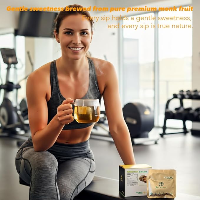 Soilmount - Monk Fruit Tea - |Siraitia Grosvenorii Tea|luo han guo|罗汉果| - Pure Herbal Tea - Natural, Organic, Non-GMO, Clean Ingredients, Caffeine Free (18 Tea Bags, Box 1)