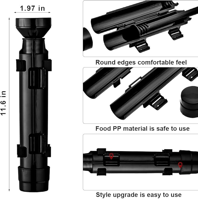 URED sushi bazooka maker kit, Sushi Roller Mold Food Grade Plastic Rice Vegetable Meat homemade Diy Sushi Making Kit Machine tool kitchen Utensils molds press gun
