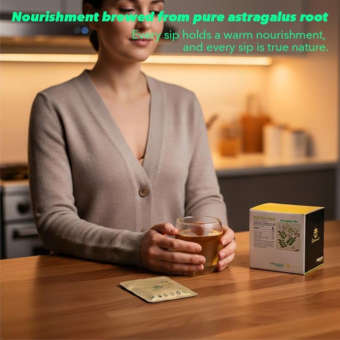 Soilmount - Astragalus Tea - |Astragali Radix|huang qi|黄芪| - Pure Herbal Tea - Natural, Organic, Non-GMO, Clean Ingredients, Caffeine Free (18 Tea Bags, Box 1)