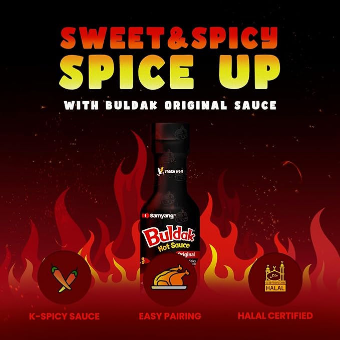 Samyang Buldak Hot Sauce - Original, Korean Spicy Hot Chicken Flavor Sauce [5.57 fl oz (200g) x 1 pack]