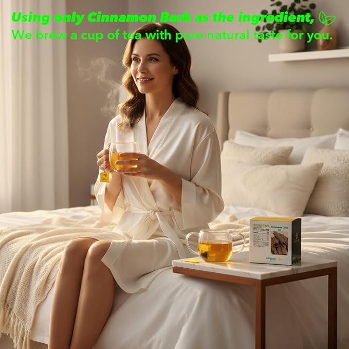 Soilmount Organic Cinnamon Tea Bags| Rou Gui – 18 Tea Bags per Box, Naturally Flavored, Promotes Health and Relaxation