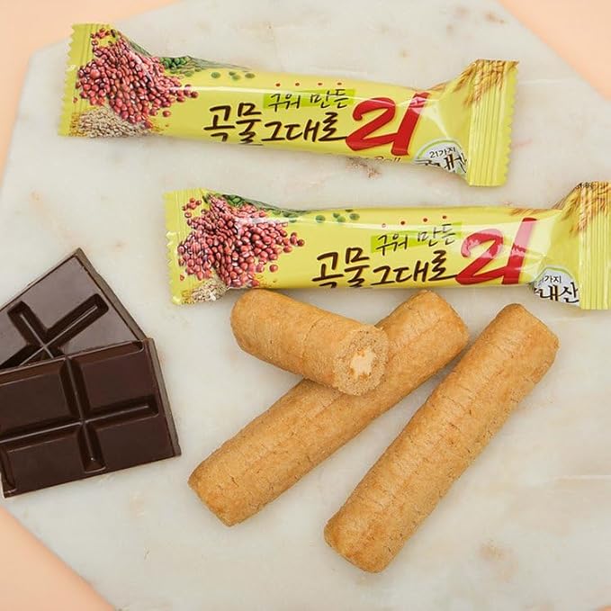 LENITH Korean Premium Multi Whole Grain Baked Crispy Rolls 21 Grains 180g(6.35oz 1090kcal)