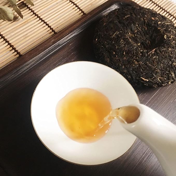 TAETEA Classic 7542 Raw PU'ER TEA, Aged Fermented Puerh Tea, Chinese Sheng Pu'er Tea Black Tea for Daily Drink and Gift (357g/12.59oz)