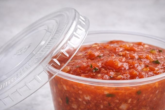 4U'LIFE 2 oz. Clear Plastic Souffle Cup/BPA Free Portion Cup With Lids-100 Sets