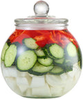 Fermentation Jar, Kimchi Jar Containers, 2500ml Clear Glass Fermenting with Lid Large Pickling Jars, Fermentation Crock for Pickles Kimchi, Sauerkraut, Grains, Dried Fruits