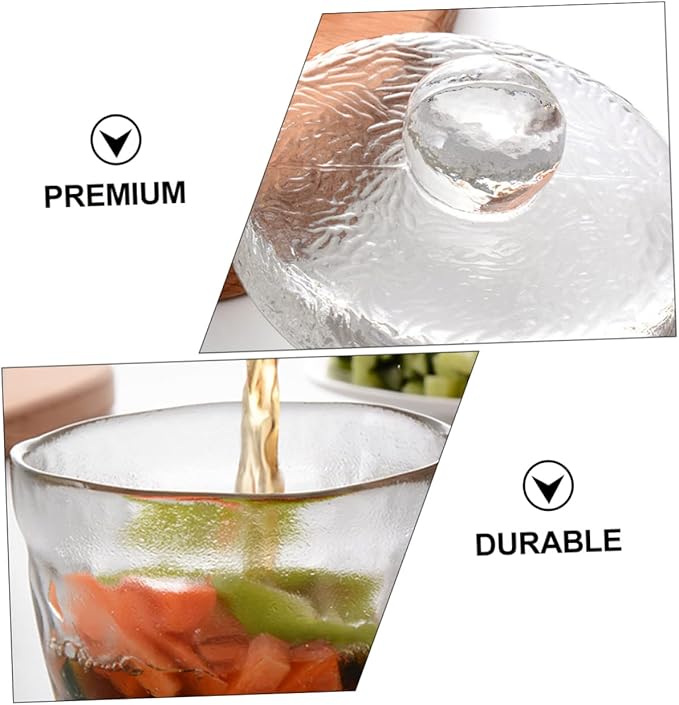 Mikinona Transparent Pickle Jar with Airtight Lid 5.11 Inch Clear Kimchi Storage Container Kitchen Food Preservation Storage Box