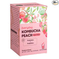 Unha's Everyday Kombucha Tea Powdered Beverage, 20 Sticks, Sparkling Powder Drink, Prebiotics, and Probiotics Sugar-Free - Peach Flavor