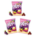 Korean Fruit Jelly Candy – Assorted Chewy Gummy Snacks –3 Fruity Flavors (Grape, Lychee, Mango) – Individually Wrapped – Perfect for Kids & Adults – 알맹이젤리 (Grape–2.9oz(81g) × 3pack)