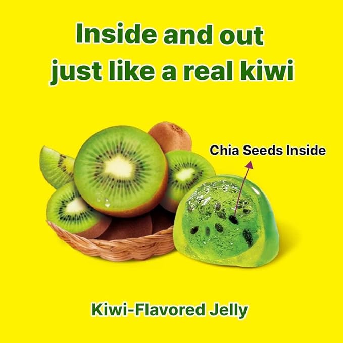 Korean Fruit Jelly Candy – Assorted Chewy Gummy Snacks – 5 Fruity Flavors (Grape, Plum, Lychee, Kiwi, Mango) – Individually Wrapped – Perfect for Kids & Adults – 알맹이젤리 (Lychee–1.26oz(36g) × 6pack)