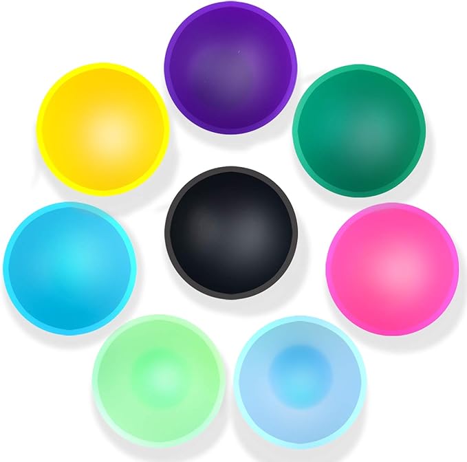 Coopay 8 Pieces Mini Silicone Pinch Bowls Colorful Heat Resistant Snack Prep and Serve Bowls, Unbreakable, Flexible, 1.75 Oz (Solid Colors)