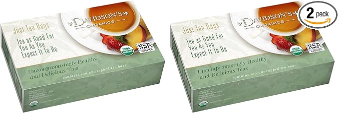 Davidson's Organics, Herbal Classic Chai, 100-count Unwrapped Tea Bags (Pack of 2)