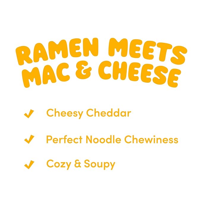 Cheesy Ramen (Bowl) – Cheddar Flavor | Non-Spicy, Creamy & Savory Korean Instant Bowl Noodles, 3.17 oz (Pack of 6)