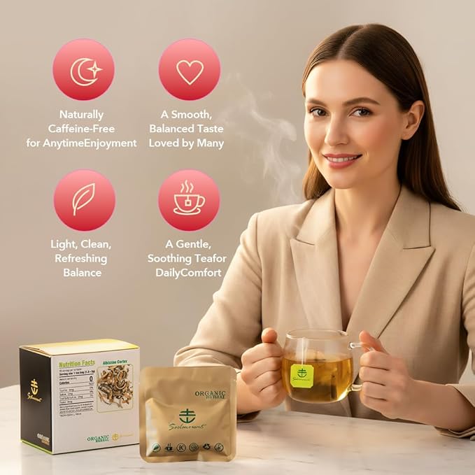 Soilmount - Albizziae Cortex Tea - |Mimosa Tree Bark|合欢皮|Hehuanpi|합환피| - Pure Herbal Tea - Natural, Organic, Non-GMO, Clean Ingredients, Caffeine Free (18 Tea Bags, Box 1)