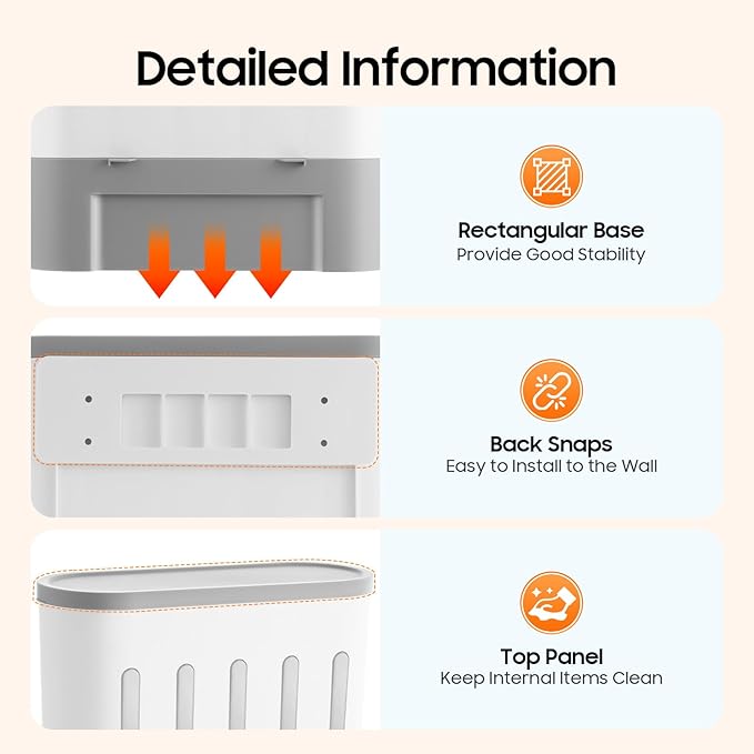 23 Pounds Dry Food Dispenser Wall Mount Dry Food Dispenser, 5 Grid Countertop Rice Coffee Bean Dispenser Wall Cereal Dispenser Storage Containers for Kitchen
