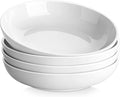 MALACASA 10" Large Pasta Bowls, 56 OZ White Salad Bowls Soup Bowls, Porcelain Serving Bowls Set of 4, Large Kitchen Bowl Plates Pasta Plates, Microwave & Dishwasher Safe, Series REGULAR