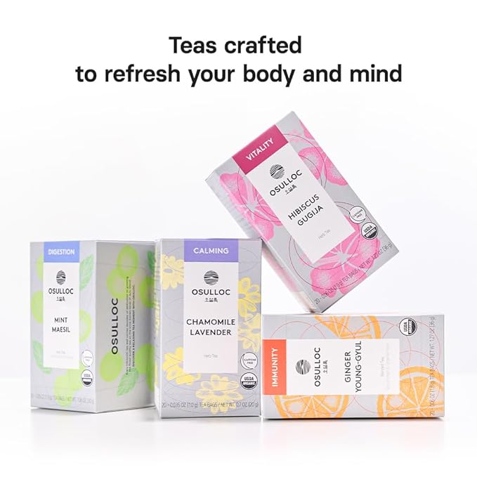 OSULLOC Chamomile Lavender, Calming & Caffeine-Free Blend for Relaxation and Calming Support, 20 Count, 1.27 oz
